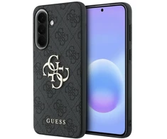 Guess PU 4G Metal Logo dėklas skirtas Samsung Galaxy A57 pilkos spalvos