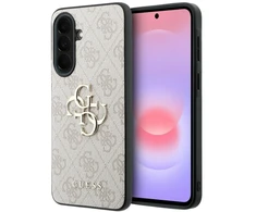 Guess PU 4G Metal Logo dėklas skirtas Samsung Galaxy A37 rožinės spalvos