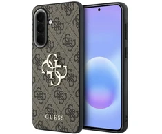 Guess PU 4G Metal Logo dėklas skirtas Samsung Galaxy A57 rudos spalvos