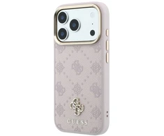 Dėklas Guess Peony 4G Small Logo MagSafe iPhone 18 Pro Max / 17 Pro Max rausvas