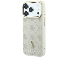 Dėklas Guess Peony 4G Small Logo MagSafe do iPhone 18 Pro Max / 17 Pro Max smėlio spalva