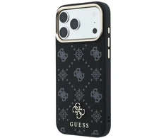 Dėklas Guess Peony 4G Small Logo MagSafe do iPhone 18 Pro Max / 17 Pro Max juoda
