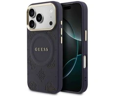 Dėklas Guess Peony Hot Stamp MagSafe Case for iPhone 17 Pro - Mėlyna