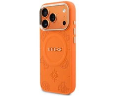 Dėklas Guess Peony Hot Stamp MagSafe do iPhone 18 Pro Max / 17 Pro Max oranžinė
