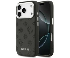 Guess Peony Hot Stamp Script MagSafe dėklas skirtas Apple iPhone 17 Pro Juodas