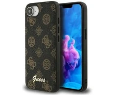 Guess Peony Script Logo MagSafe iPhone 16e Dėklas Juodas