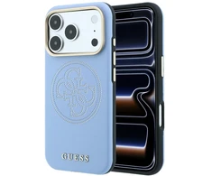 Dėklas Guess Perforated 4G Gold Logo Magsafe Case for iPhone 18 Pro Max / 17 Pro Max - Light Mėlyna