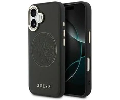Dėklas Guess Perforated 4G MagSafe case for iPhone 17 - juodas