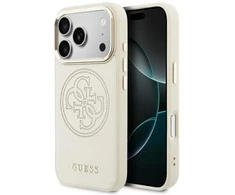 Dėklas Guess Perforated 4G MagSafe Case for iPhone 17 Pro - rusvai gelsvas