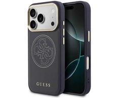 Dėklas Guess Perforated 4G MagSafe case for iPhone 17 Pro - mėlynas