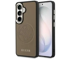 Guess PU Perforated 4G Logo Magnetic dėklas skirtas Samsung Galaxy S26 rudos spalvos