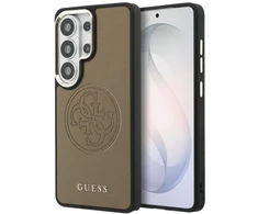 Guess PU Perforated 4G Logo Magnetic dėklas skirtas Samsung Galaxy S26 Ultra rudos spalvos