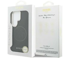 Guess PU Perforated 4G Logo Magnetic dėklas skirtas Samsung Galaxy S26 Ultra juodos spalvos