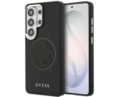 Guess PU Perforated 4G Logo Magnetic dėklas skirtas Samsung Galaxy S26 Ultra juodos spalvos