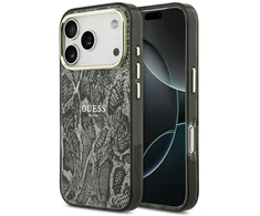 Dėklas Guess Python Pattern MagSafe Case for iPhone 17 Pro / 18 Pro - Juodas