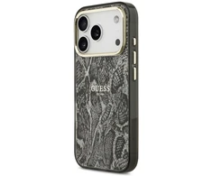 Dėklas Guess Python Pattern MagSafe Case for iPhone 17 Pro / 18 Pro - Juodas