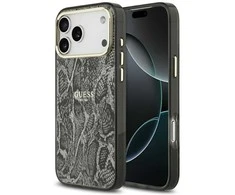 Guess Python Pattern MagSafe dėklas skirtas Apple iPhone 17 Pro Max juodos spalvos
