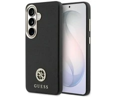 Guess „MagSafe“ dėklas, skirtas „Samsung Galaxy S26+“, su apvaliu, juodu cirkonio akmenėliu ir apvaliu logotipu