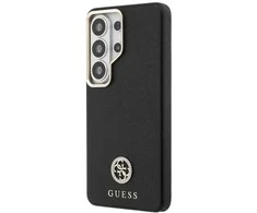 Guess „MagSafe“ dėklas, skirtas „Samsung Galaxy S26 Ultra“, su apvaliu, juodu cirkonio akmenėlių logotipu