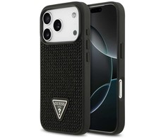Original dėklas GUESS Rhinestone Triangle Logo skirtas Apple iPhone 17 Pro juodos spalvos