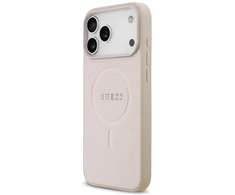 Dėklas Guess Saffiano Classic Logo MagSafe do iPhone 18 Pro Max / iPhone 17 Pro Max rožinė