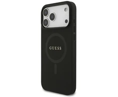 Dėklas Guess Saffiano Classic Logo MagSafe Case for iPhone 17 Pro Max / 18 Pro Max - Juodas