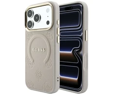 Dėklas Guess Saffiano Peony &amp; Ring MagSafe do iPhone 18 Pro Max / 17 Pro Max rožinė