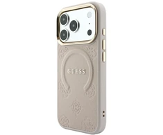 Dėklas Guess Saffiano Peony &amp; Ring MagSafe do iPhone 18 Pro / 17 Pro rožinė