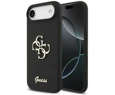 Dėklas Guess Silicone Big 4G Script case for iPhone Air - juodas