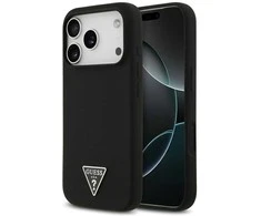 „Guess“ silikoninis trikampio formos logotipas „MagSafe“ – dėklas Apple iPhone 17 Pro Max juodas