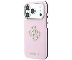 Dėklas Guess Smooth &amp; Big Strass Logo do iPhone 18 Pro Max / 17 Pro Max rožinė