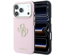 Dėklas Guess Smooth &amp; Big Strass Logo do iPhone 18 Pro Max / 17 Pro Max rožinė