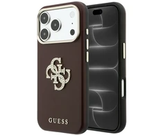 Dėklas Guess Smooth &amp; Big Strass Logo case for iPhone 18 Pro Max / 17 Pro Max - burgundy