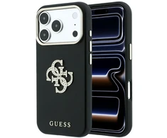 Dėklas Guess Smooth &amp; Big Strass Logo do iPhone 18 Pro Max / 17 Pro Max juoda