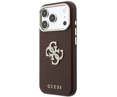 Dėklas Guess Smooth &amp; Big Strass Logo case for iPhone 18 Pro / 17 Pro - burgundy