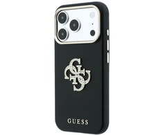 Dėklas Guess Smooth &amp; Big Strass Logo do iPhone 18 Pro Max / 17 Pro Max juoda