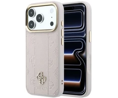 Dėklas Guess Stripe Peony 4G Logo MagSafe skirtas Iphone 18 Pro Max/ 17 Pro Max rožinės spalvos