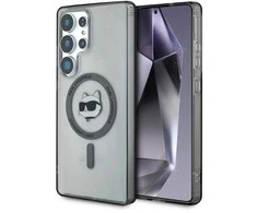 Karl Lagerfeld dėklas skirtas Samsung Galaxy S25 Ultra KLHMS25LHLSCHK (Magnetic IML Metal Choupette Head) juodos spalvos