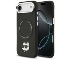 Karl Lagerfeld Choupette Pin MagSafe dėklas skirtas Apple iPhone Air juodos spalvos