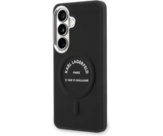 Karl Lagerfeld PU RSG Logo Magnetic dėklas skirtas Samsung Galaxy S26+ juodos spalvos