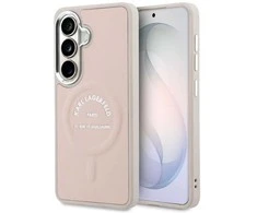 Karl Lagerfeld PU RSG Logo Magnetic dėklas skirtas Samsung Galaxy S26+ Rožinė