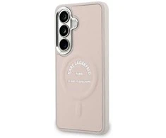 Karl Lagerfeld PU RSG Logo Magnetic dėklas skirtas Samsung Galaxy S26+ Rožinė