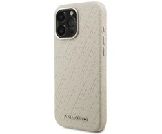 Dėklas Karl Lagerfeld FW Stamped Karl MagSafe do iPhone 16 Pro smėlio spalva