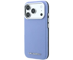 Dėklas Karl Lagerfeld Grained Elongated Logo MagSafe Case for iPhone 17 Pro Max / 18 Pro Max - Mėlyna