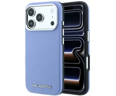 Dėklas Karl Lagerfeld Grained Elongated Logo MagSafe Case for iPhone 17 Pro Max / 18 Pro Max - Mėlyna