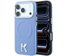 Dėklas Cg Mobile Sas Karl Lagerfeld Grained Embossed Ring &amp; Kameo Logo MagSafe case for Iphone 18 Pro / 17 Pro mėlynas