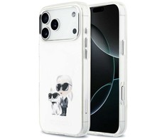 Karl Lagerfeld IML Aquarelle Karl &amp; Choupette &amp; Logo MagSafe - dėklas skirtas Apple iPhone 17 Pro Max baltas