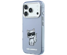 Dėklas Karl Lagerfeld IML Choupette Body Sketch Print MagSafe Case for iPhone 17 Pro / 18 Pro - Light Rožinė