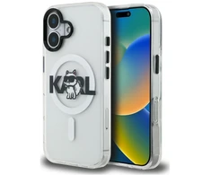 Karl Lagerfeld IML Choupette Sketch Logo MagSafe iPhone 16 dėklas – skaidrus