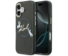Dėklas Karl Lagerfeld IML Choupettes Karl Script Logo MagSafe iPhone 17 Case - Juodas